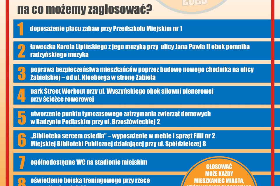 10 projektów złożonych do budżetu obywatelskiego walczy o głos. Kiedy można zagłosować ? - Zdjęcie główne