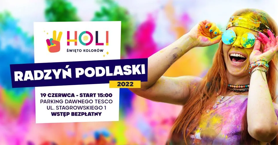 19 czerwca  - Holi Święto Kolorów w Radzyniu  - Zdjęcie główne