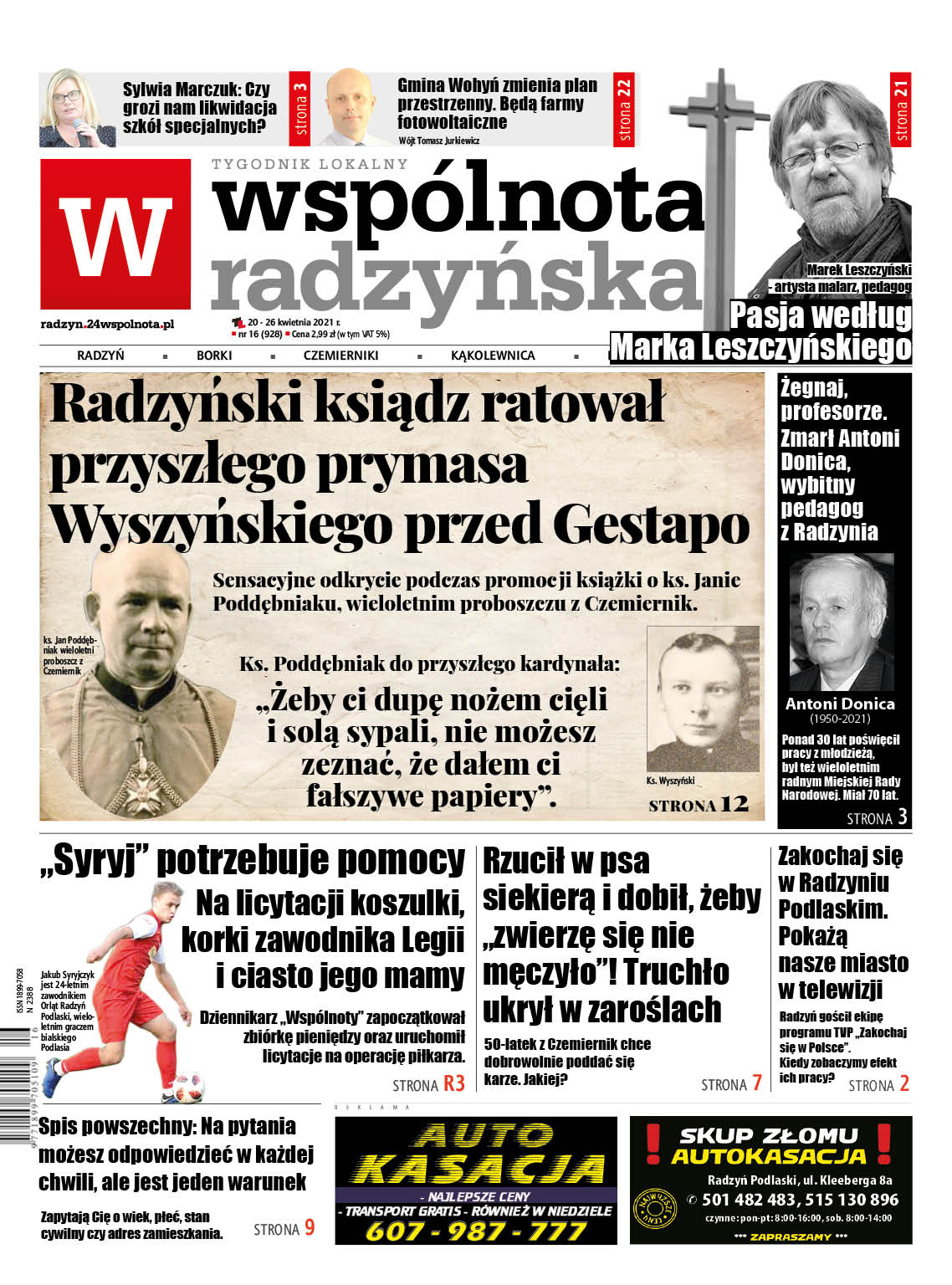 Radzyński ksiądz ratował przyszłego prymasa Stefana Wyszyńskiego przed Gestapo - Zdjęcie główne