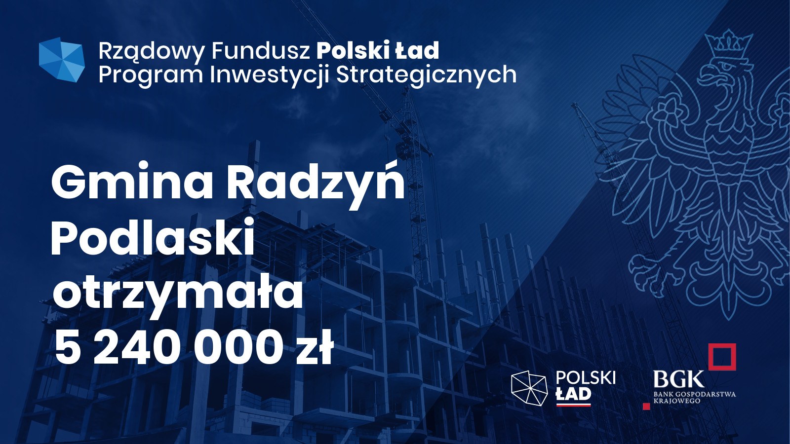 Gm. Radzyń:  trzy inwestycje z "Polskiego Ładu" - Zdjęcie główne