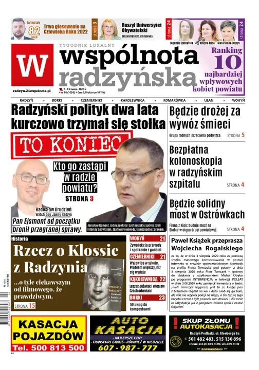 Najnowszy numer Wspólnoty Radzyńskiej (7 marca 2023r) - Zdjęcie główne