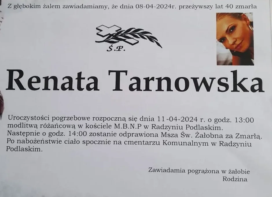 Zmarła Renata Tarnowska - Zdjęcie główne