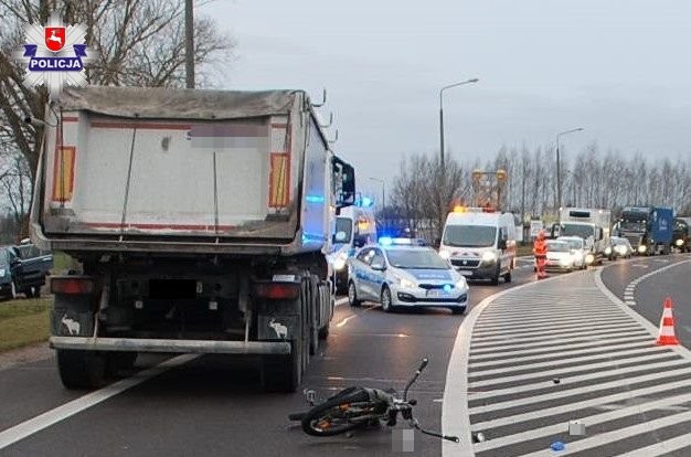 Potrącenie rowerzysty na krajowej dziewiętnastce - Zdjęcie główne