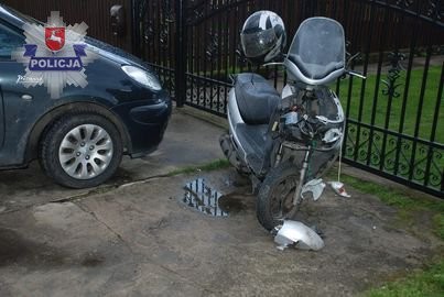 Wypadek z udziałem motorowerzysty - Zdjęcie główne