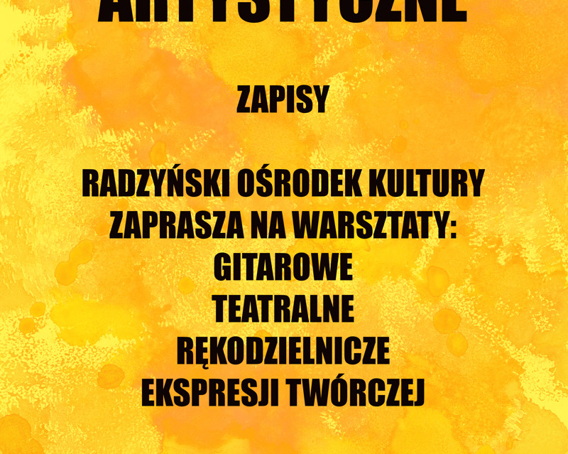 Trwają zapisy na warsztaty artystyczne - Zdjęcie główne