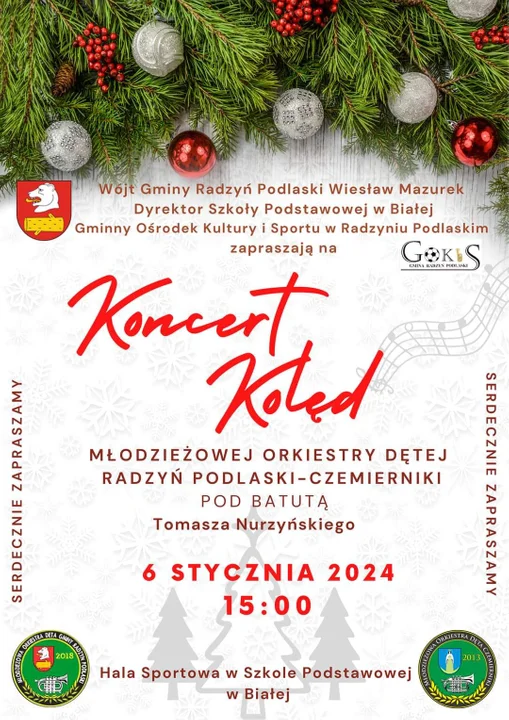 Zaproszenie na koncert kolęd w wykonaniu Młodzieżowej Orkiestry Dętej - Zdjęcie główne