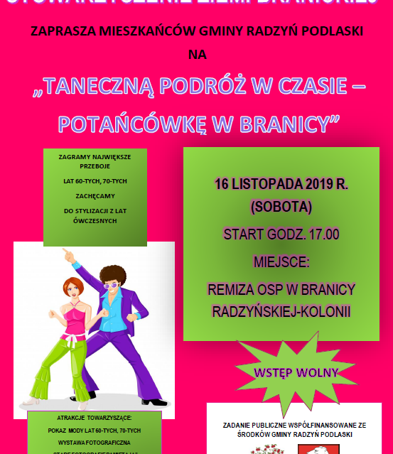 Stowarzyszenie Ziemi Branickiej zaprasza na Taneczną podróż w  czasie - Zdjęcie główne