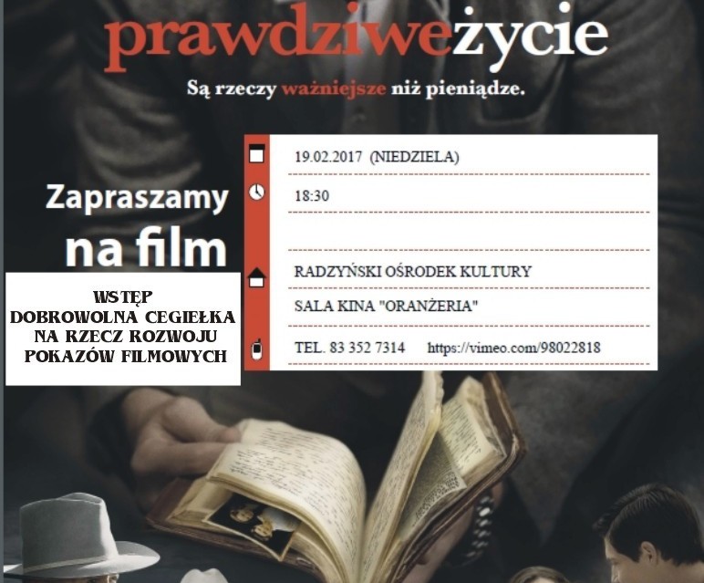 Projekcja filmu "Prawdziwe życie" w sali kinowej "Oranżeria" - Zdjęcie główne