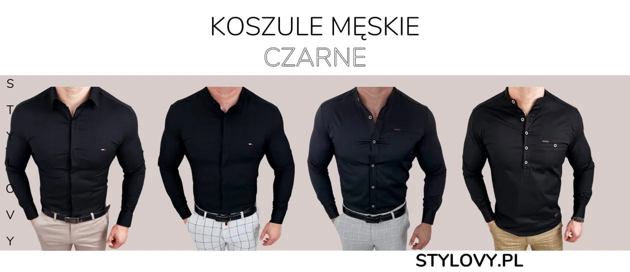 Czarne koszule męskie jako modny element garderoby - Zdjęcie główne