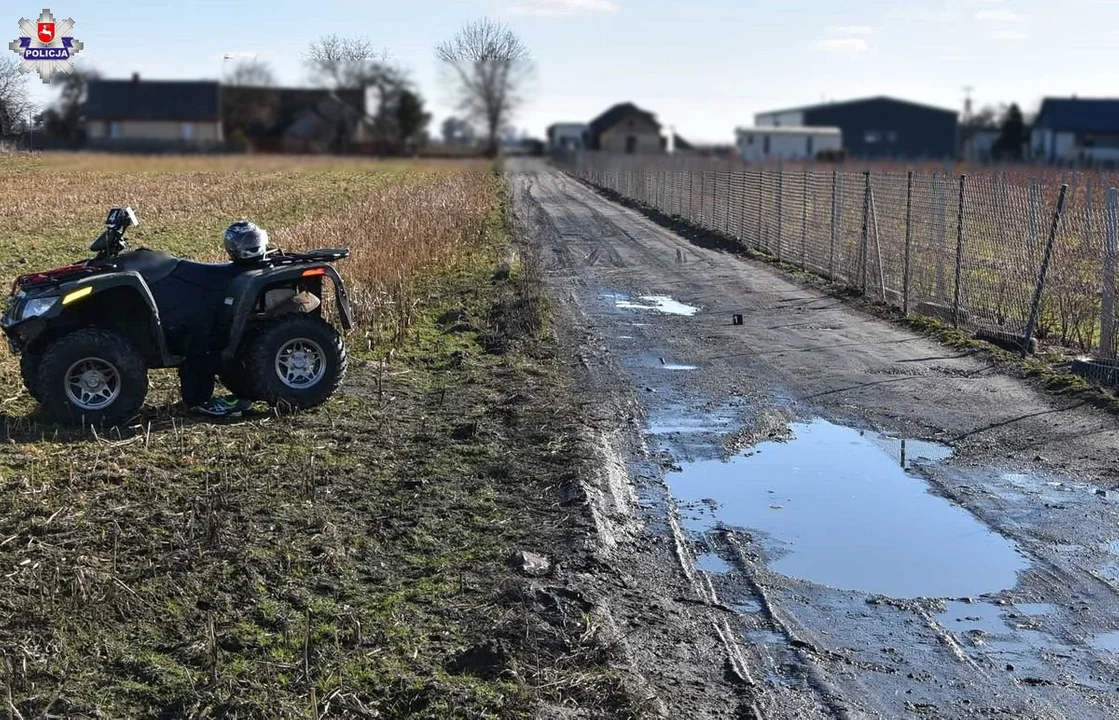 Powiat radzyński: Quadem wjechał w metalowe ogrodzenie - Zdjęcie główne