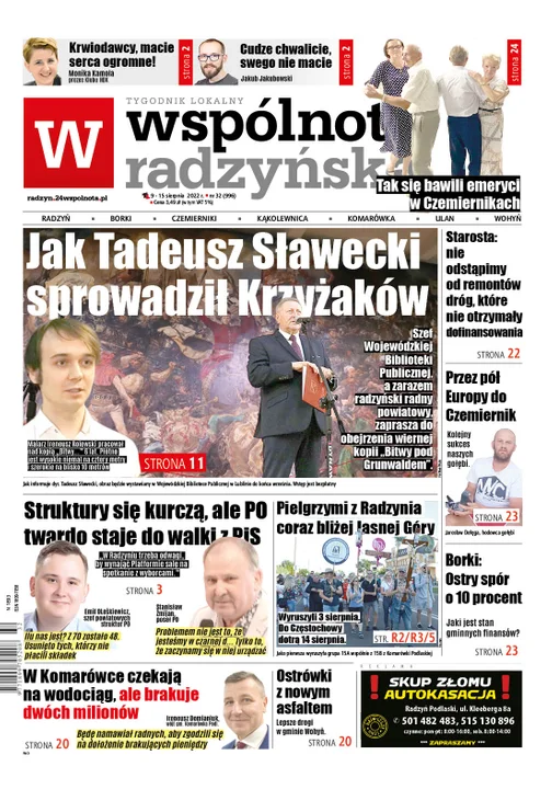Najnowszy numer Wspólnoty Radzyńskiej (9 sierpnia 2022) - Zdjęcie główne