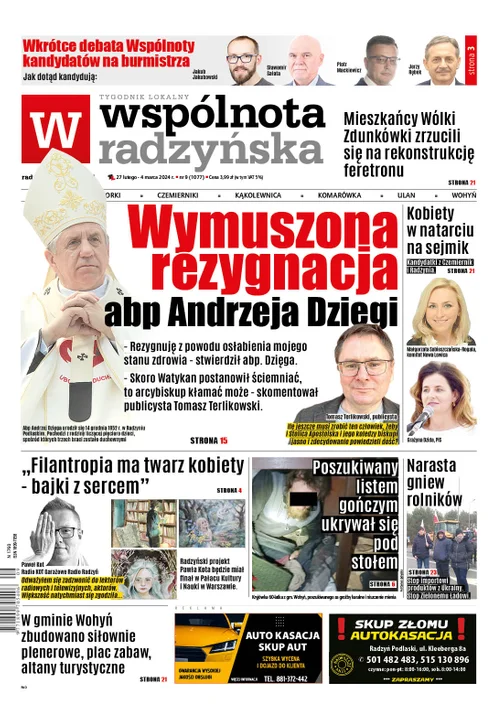 Najnowsze wydanie Wspólnoty Radzyńskiej 27 lutego 2024r - Zdjęcie główne