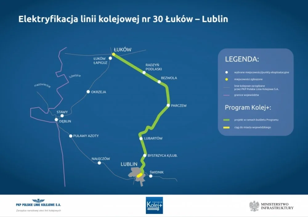 Kolej+. Podpisana umowa na elektryfikację linii kolejowej Łuków-Lublin - Zdjęcie główne