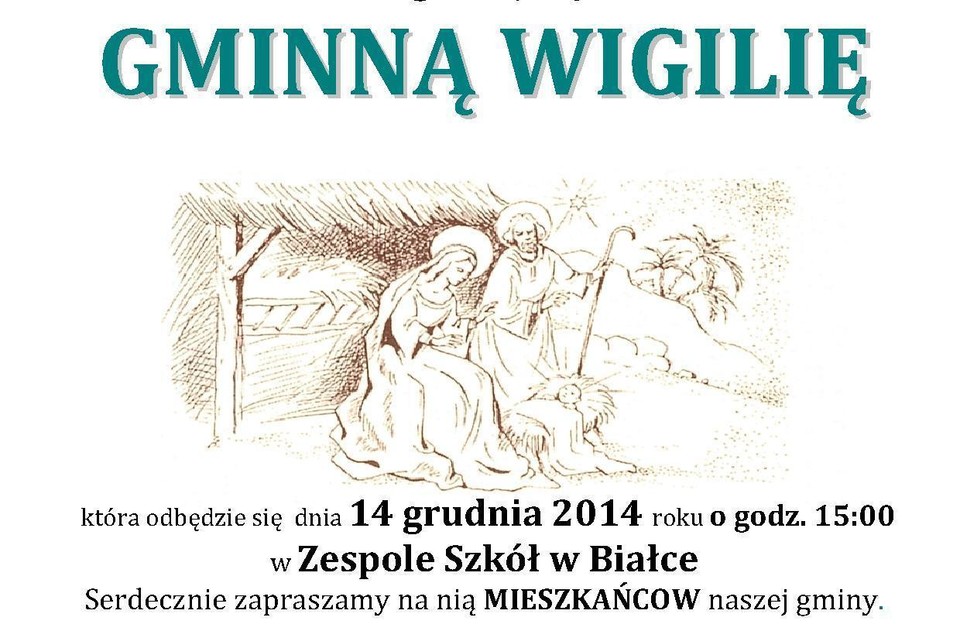 Gminna Wigilia w Zespole Szkół w Białce - Zdjęcie główne