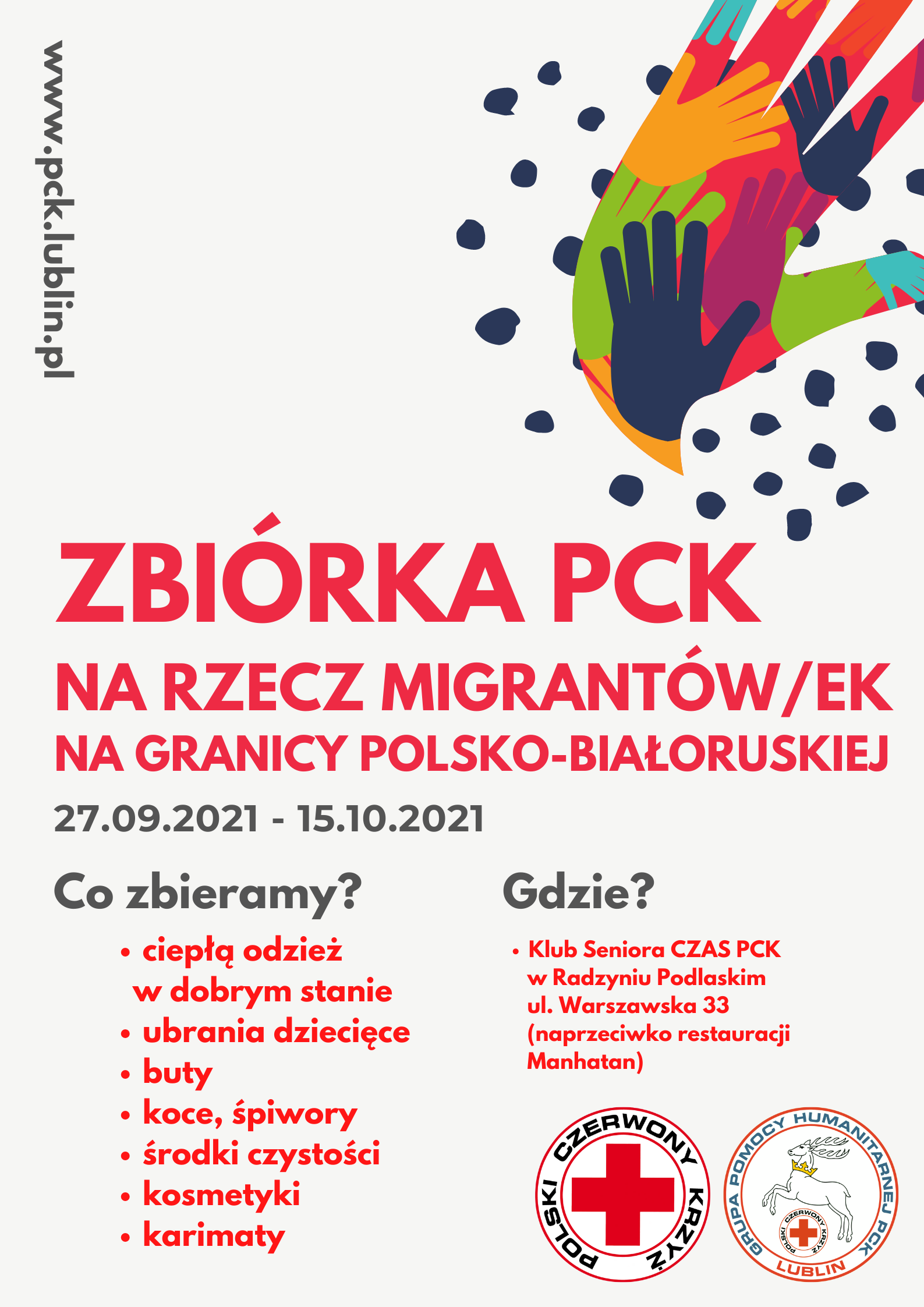 PCK prowadzi ZBIÓRKĘ NA RZECZ MIGRANTÓW na granicy polsko-białoruskiej - Zdjęcie główne