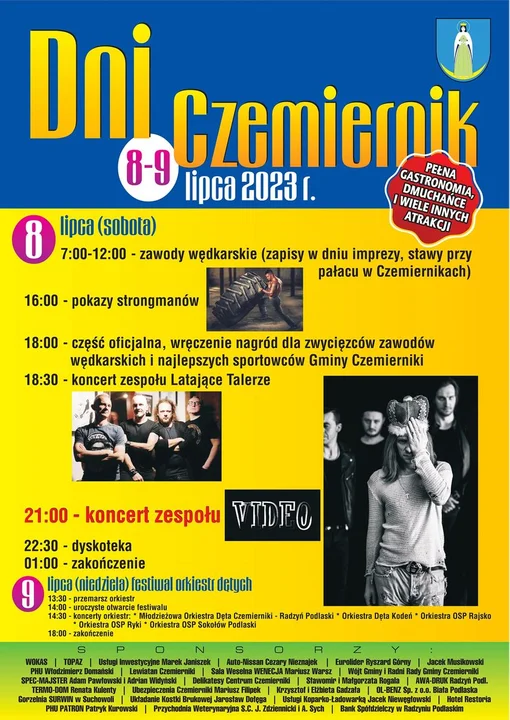 DNI CZEMIERNIKI w ten weekend 8 - 9 lipca ! Zagra nie tylko ,,Video",  będzie festiwal Orkiestr Dętych - Zdjęcie główne