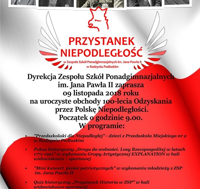 „Przystanek Niepodległość” oraz konferencja „Radzyńskie dążenia do niepodległości” w ZSP - Zdjęcie główne