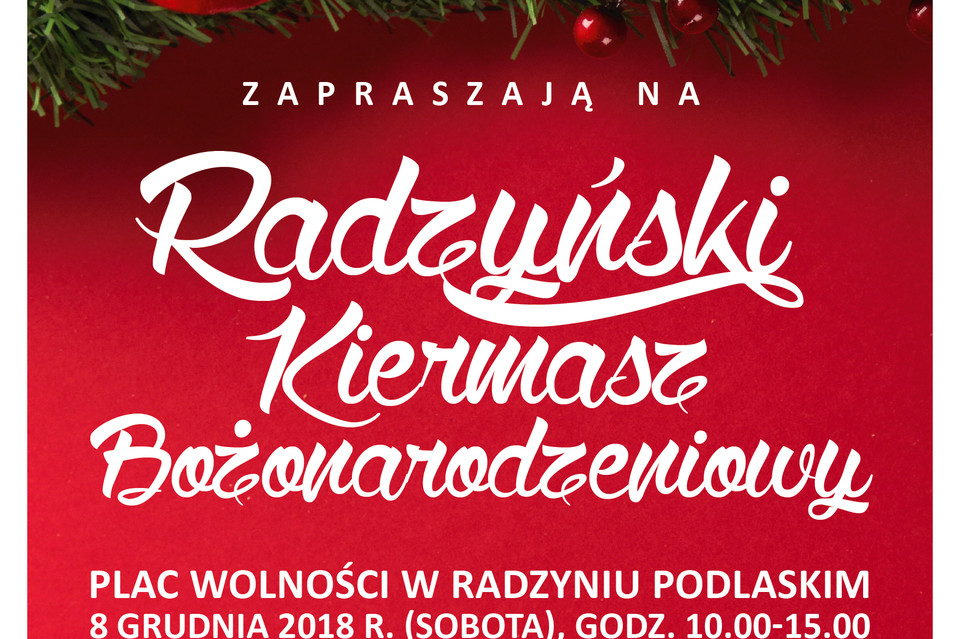 Zapraszamy na Radzyński Kiermasz Bożonarodzeniowy - Zdjęcie główne