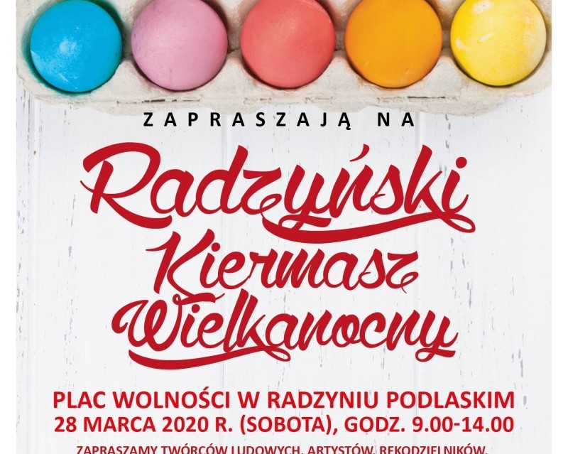 Zaproszenie na Radzyński Kiermasz Wielkanocny - Zdjęcie główne