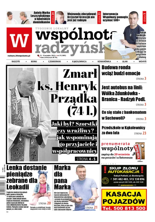 Najnowszy numer Wspólnoty Radzyńskiej (13 września 2022) - Zdjęcie główne