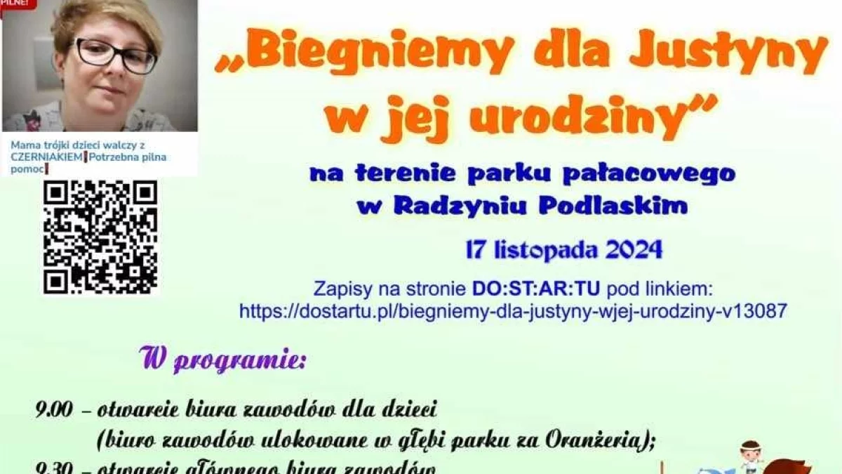 Pobiegnijmy dla Justyny w jej urodziny - Zdjęcie główne