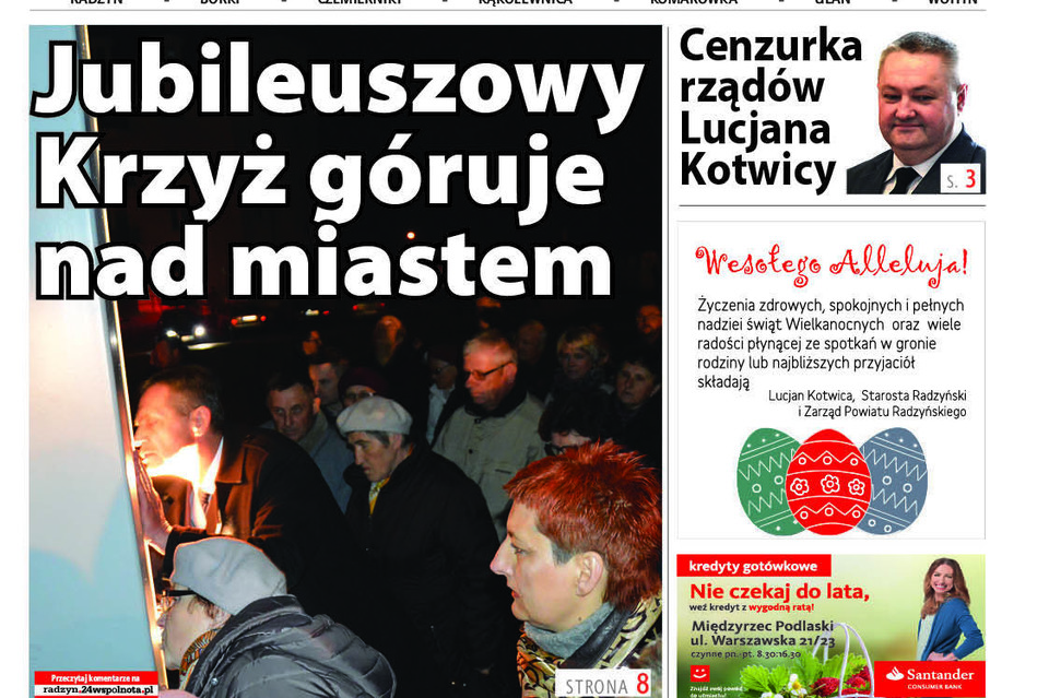 Jubileuszowy krzyż góruje nad miastem - Zdjęcie główne