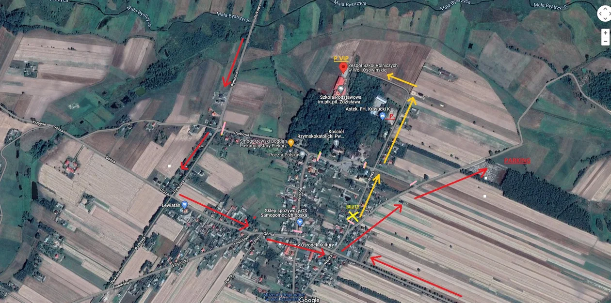 Mapa dojazdu na Piknik Lotniczy w gm. Borki. To już dzisiaj ! - Zdjęcie główne