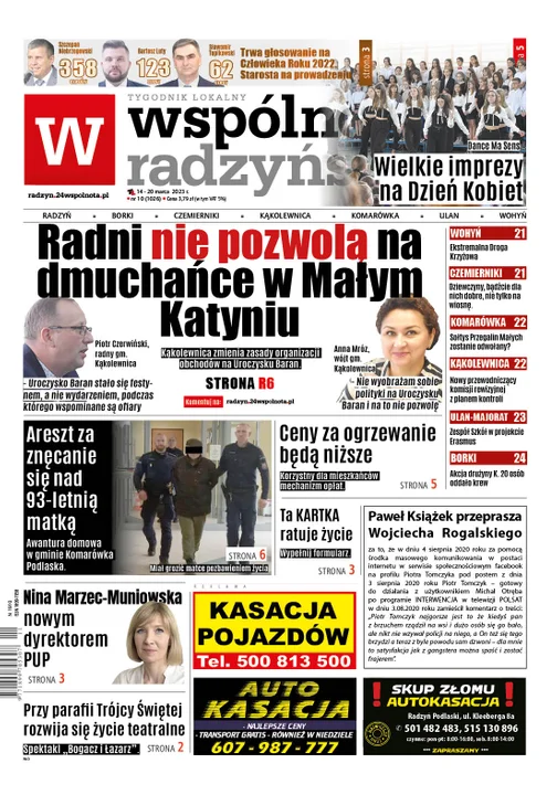 Najnowszy numer Wspólnoty Radzyńskiej (14 marca 2023r) - Zdjęcie główne
