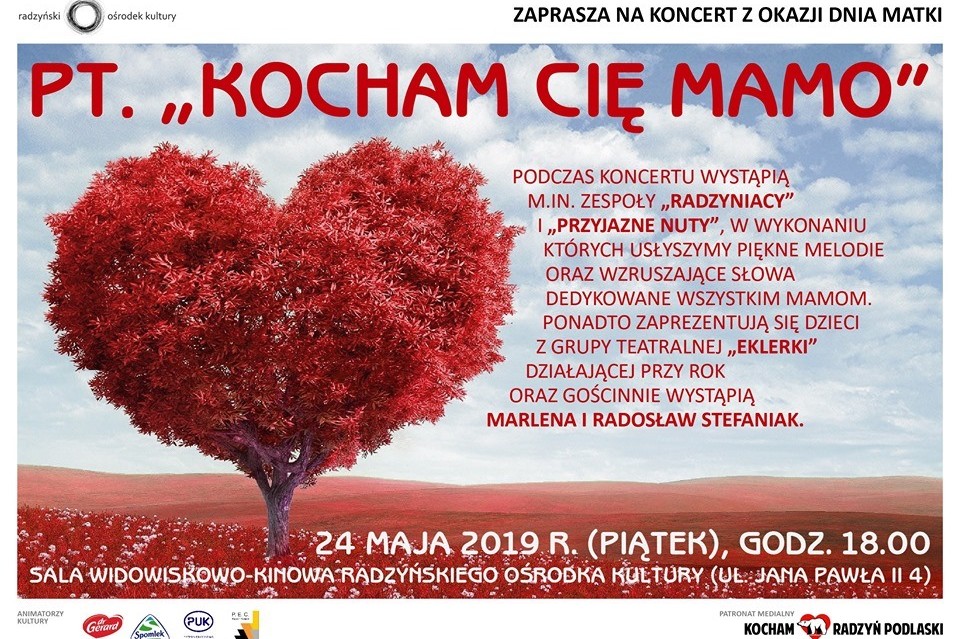 Koncert ,,Kocham Cię Mamo" - zaproszenie - Zdjęcie główne