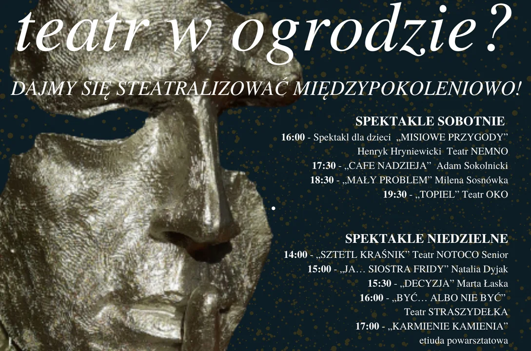 "Teatr w ogrodzie?" - dajmy się steatralizować międzypokoleniowo - Zdjęcie główne