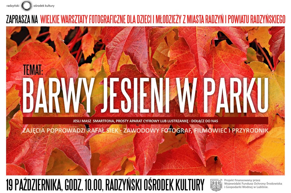 Jesienne warsztaty fotograficzne. Do wygrania cenne nagrody ! - Zdjęcie główne