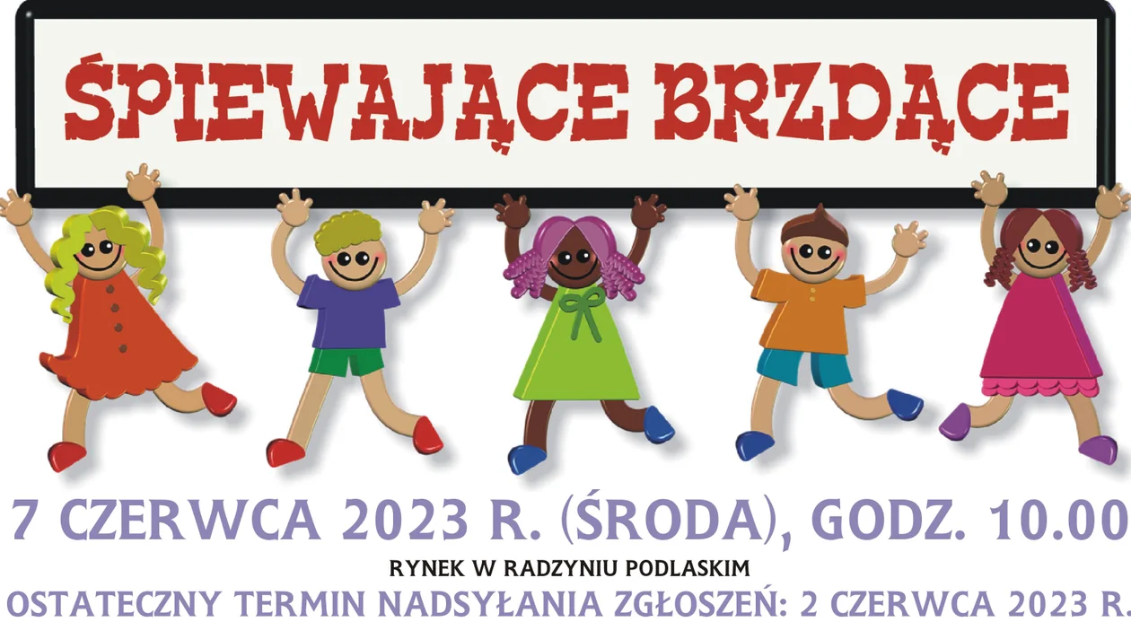 Zaproszenie na III Radzyński Festiwal Piosenki Dziecięcej „Śpiewające Brzdące” - Zdjęcie główne