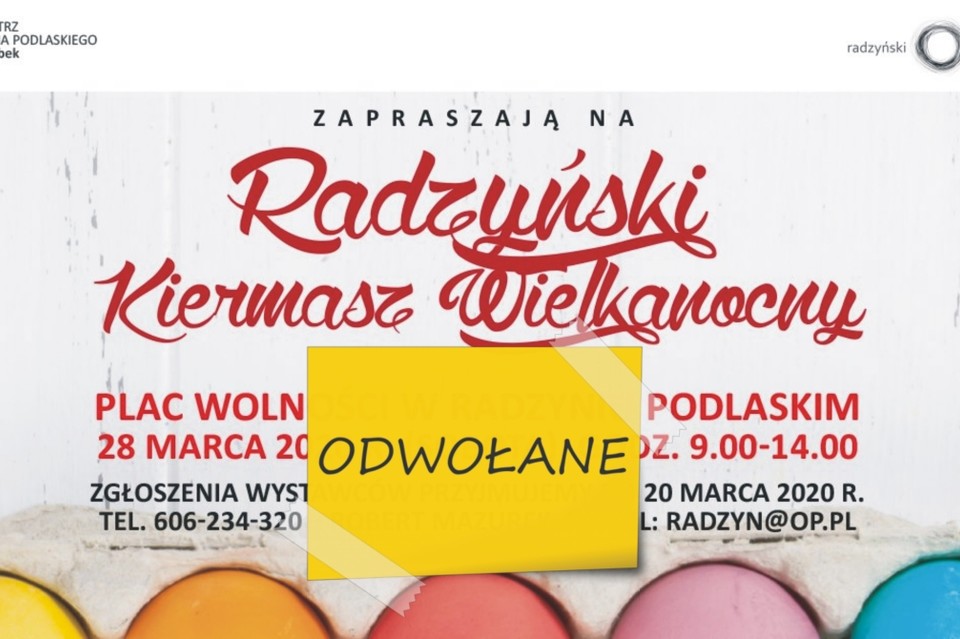 Radzyński Kiermasz Wielkanocny odwołany! - Zdjęcie główne