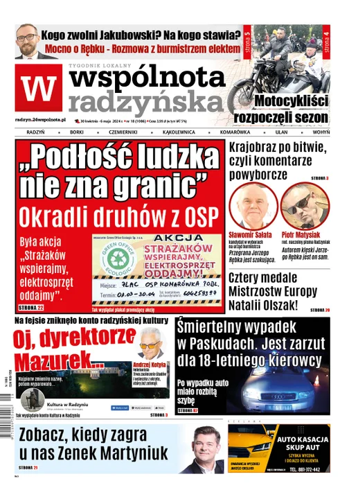 Najnowsze wydanie Wspólnoty Radzyńskiej 30 kwietnia 2024r - Zdjęcie główne