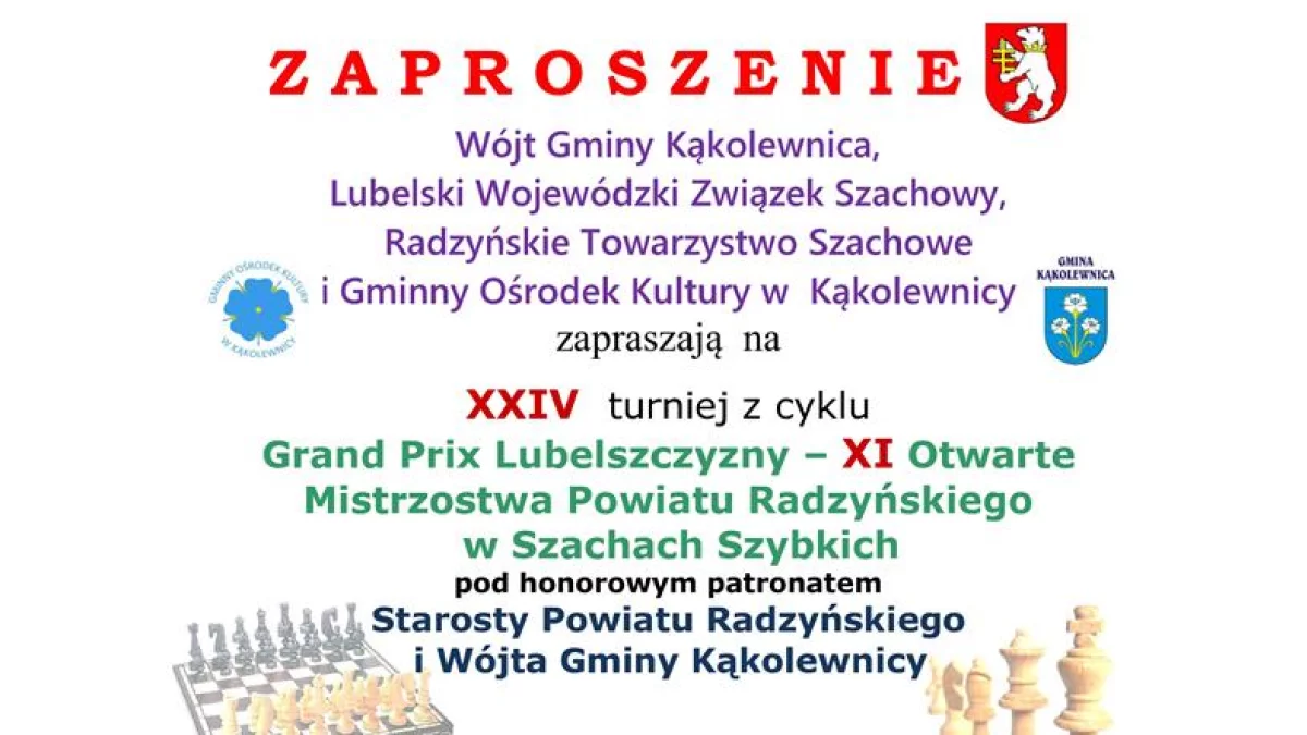 XXIV turniej Grand Prix Lubelszczyzny w szachach szybkich w Kąkolewnicy - Zdjęcie główne