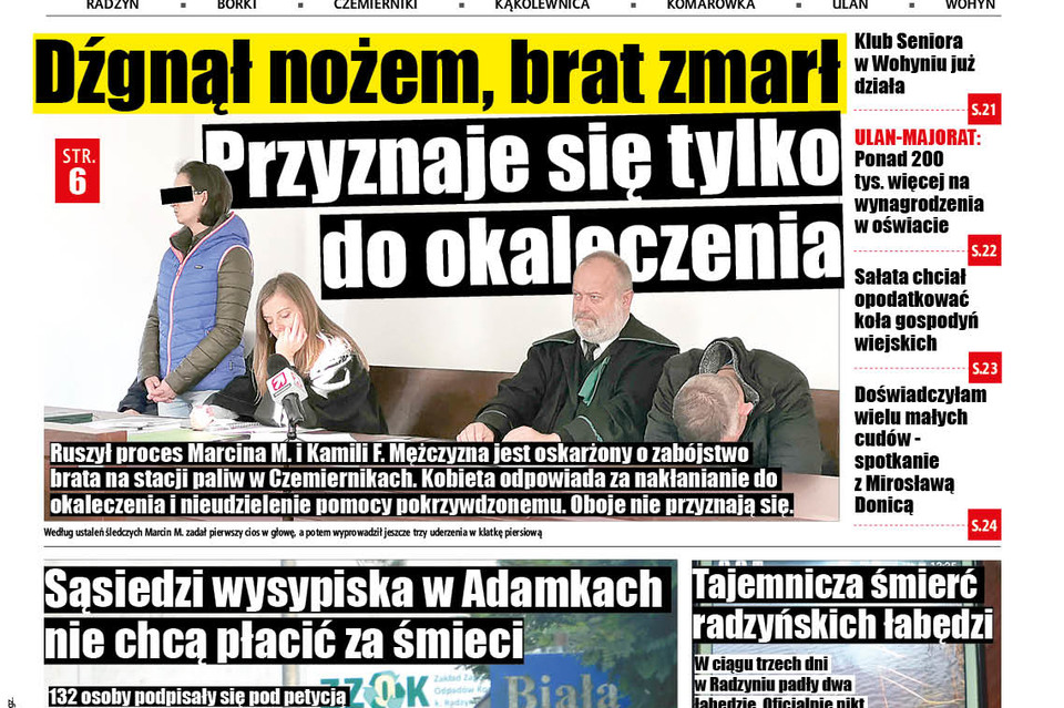 Dźgnął nożem, brat zmarł. Przyznaje się tylko do okaleczenia - Zdjęcie główne