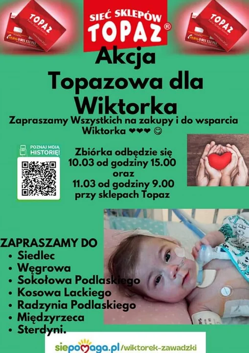 Druhny z  Drużyny Harcerek "Brzask" oraz młodzież ze Szkolnego Koła Caritas  przy I LO będą kwestować pod TOPAZEM dla Wiktorka - Zdjęcie główne