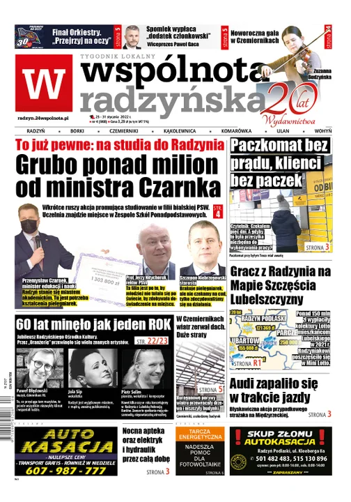 Najnowszy numer Wspólnoty Radzyńskiej ( 25 stycznia 2022) - Zdjęcie główne