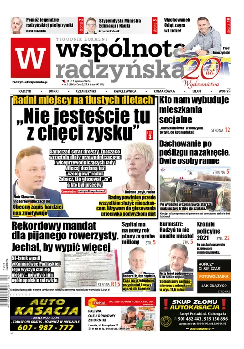 Najnowszy numer Wspólnoty Radzyńskiej (11 stycznia 2022) - Zdjęcie główne