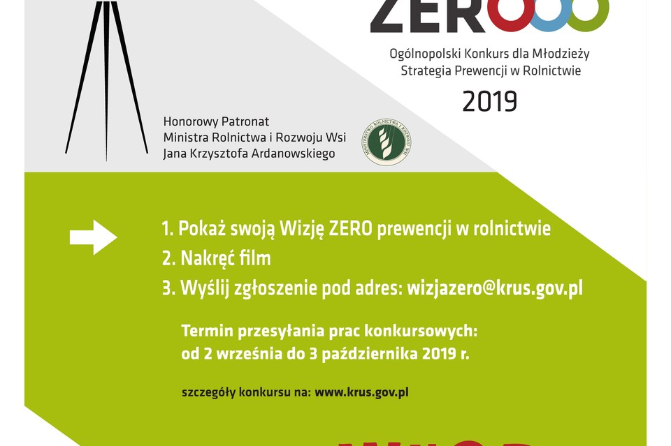 I Ogólnopolski Konkurs dla Młodzieży „Moja Wizja Zero-Strategia Prewencji w Rolnictwie” - Zdjęcie główne