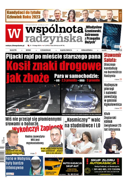 Najnowsze wydanie Wspólnoty Radzyńskiej 13 lutego 2024r - Zdjęcie główne