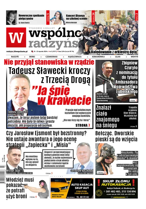 Najnowsze wydanie Wspólnoty Radzyńskiej 16 stycznia 2024 r - Zdjęcie główne