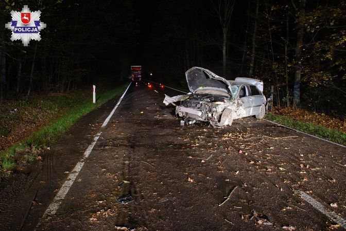 Wypadek w Białej na DK-63 - Zdjęcie główne