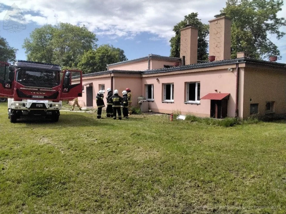 Pożar kotłowni w OHP- ie w Maryninie  - Zdjęcie główne