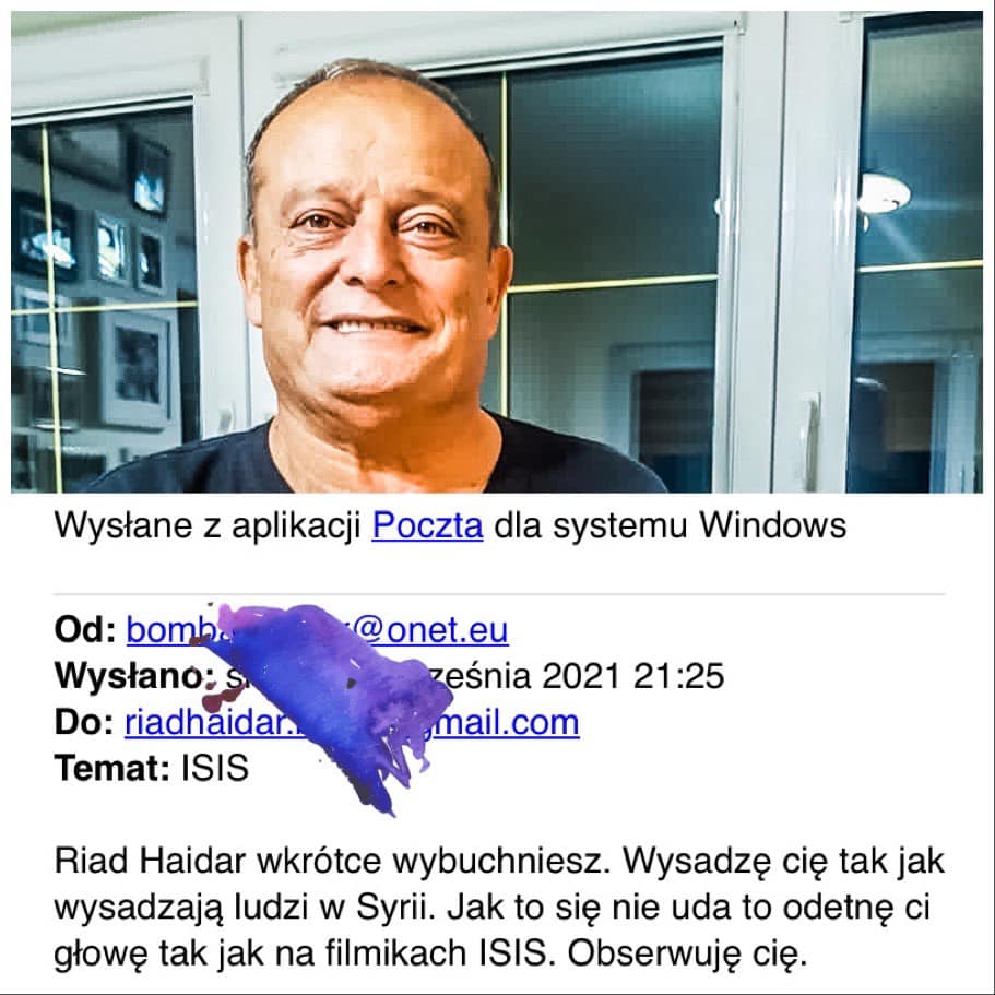 Biała Podlaska : Haidar dostał pogróżki na maila. "Wysadzę cię tak jak wysadzają ludzi w Syrii " - Zdjęcie główne