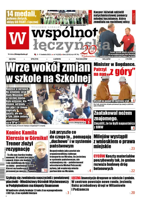 Najnowszy numer Wspólnoty Łęczyńskiej ( 5 kwietnia 2022) - Zdjęcie główne