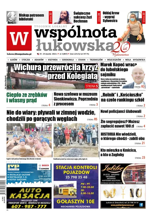 Najnowszy numer Wspólnoty Łukowskiej ( 18 stycznia 2022) - Zdjęcie główne