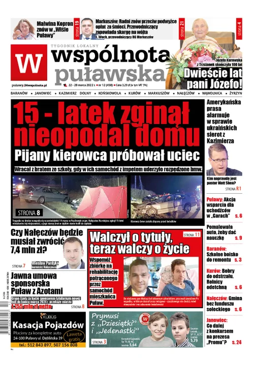 Najnowszy numer Wspólnoty Puławskiej ( 22 marca 2022) - Zdjęcie główne