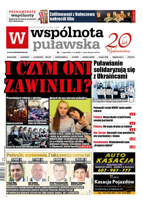 Najnowszy numer Wspólnoty Puławskiej ( 1 marca 2022) - Zdjęcie główne