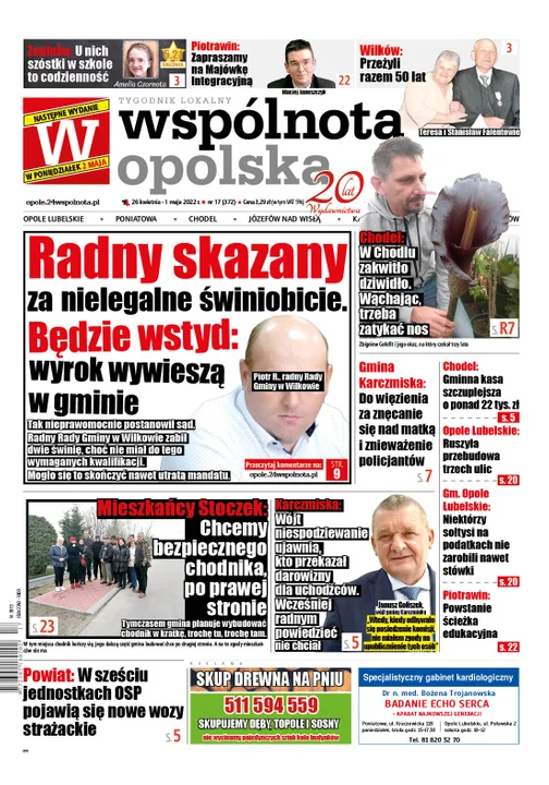 Najnowszy numer Wspólnoty Opolskiej (26 kwietnia 2022) - Zdjęcie główne